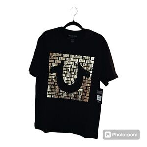 True Religion Metallic Logo Tee Size L Men’s